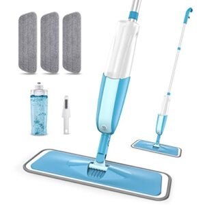 Evrum Multifunctional Quick and Easy Stainless Steel Microfiber Floor Cleaning 360 Degree Spray Mop with Removable Washable Pad (Green, Free Size)