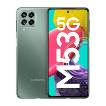 Samsung Galaxy M53 5G (Mystique Green, 8GB, 128GB Storage) | 108MP | sAmoled+ 120Hz | 16GB RAM with RAM Plus | Without Charger