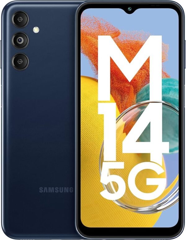 SAMSUNG Galaxy M14 5G (Berry Blue, 6GB, 128GB Storage) 50MP Triple