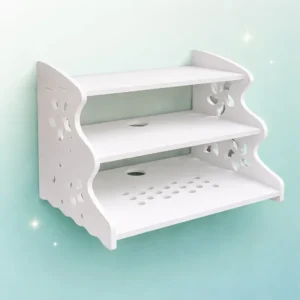 3-layer wall-mounted MDF wooden shelf