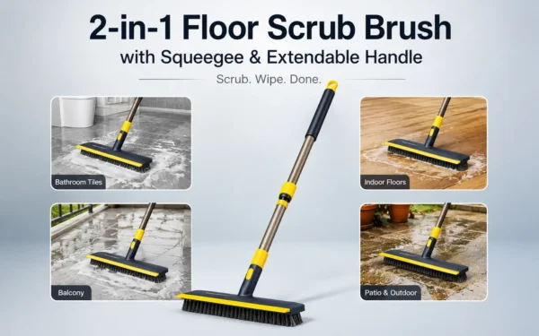Expandable 2 in 1 Floor Scrub and Wiping Brush Buying Decision 1