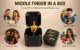 Funny Gifts Middle Finger in a Box For an Adult Buying Decision