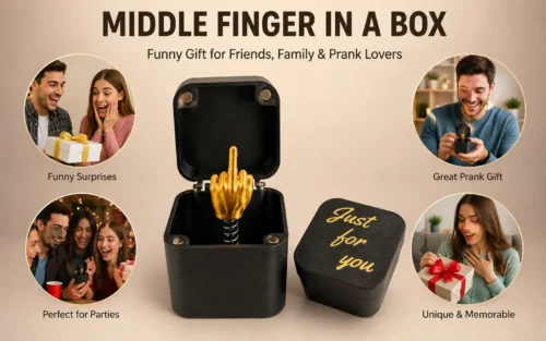 Funny Gifts Middle Finger in a Box For an Adult Buying Decision