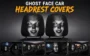 Ghost Car Headrest Cover